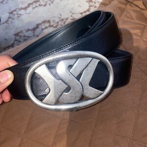 Ysl buffalo buckle belt